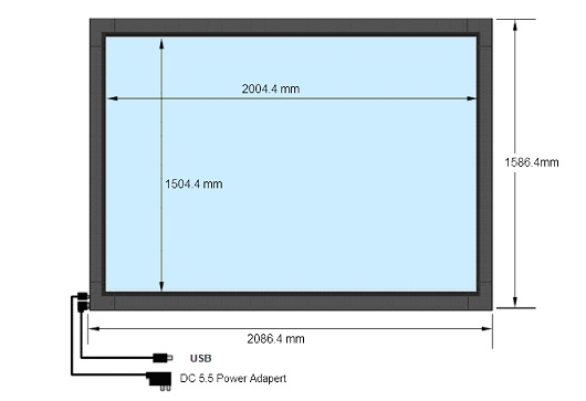 100吋紅外線式觸控框